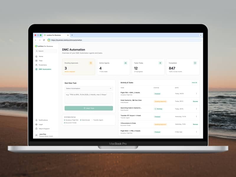 Automatic Quote Generation and Booking in DMC Portals